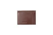 Geoffrey Beene Leather Slim Credit Card Wallet Men's Travel Card Holder Tan