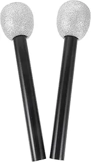 Sparkly Microphone Models for Boys and Girls 2pcs Plastic Fake Microphone Props Party Favors for Children's Events