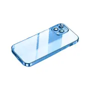 Iphone TPU Clear Case 14 Pro Max Soft Case Blue ShockProof Cover