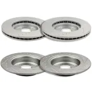 Front & Rear Brake Discs Rotors For Acura TSX Honda Accord Drilled & Slotted (for: Honda)