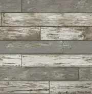 Beige Scrap Wood Peel and Stick Wallpaper, NU3669