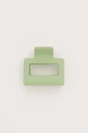 Green Matte Rectangle Claw Clip
