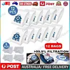 12Pcs Vacuum Cleaner Bags for Miele 3D GN FJM Hyclean S8 S5 S5211 S5210 S2 C2 C3