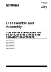 Caterpillar 3116 ENGINE Suppl CS-533D Compactor Disassem Assem Service Manual