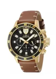NO BOX Invicta I Force 46mm Quartz Chronograph Leather Strap
