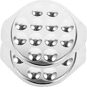 VALICLUD 2Pcs Stainless Steel Escargot Plates Compartments Dish for Snails Shellfish Sushi Baking Dish for Dishwasher Safe Serving Plate