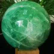 15.4LB natural green fluorite Quartz crystal Sphere Crystal Ball Healing