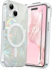 Compatible with iPhone 15 MagSafe Case for Women iPhone 15, 6.1" Colorful Cloud