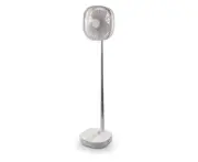 Portable Storage Fan Home Four-speed Timing Fan Retractable with Retractable Rod Wireless Remote Control-White