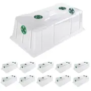 10 Pack 7" Humidity Domes for 1020 Growing Trays Vented Propagation Covers
