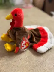 GOBBLES THE TURKEY TY BEANIE BABY 1996 (RARE - EXCELLENTCONDITION w/tag)