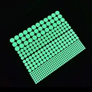 1 Sheet Glow in The Dark Wall Stickers, 407 Pcs Removable Glow in Dark Dots Wall Decals Stickers Room Decor Kit, Wall Treatments and Supplies ，Adhesive Dots Luminous Ceiling Decals for Kids Bedroom.
