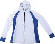 [Bognajin] Summer Quick Dry Fishing Sunscreen Clothing, Ice Silk Material, Long Sleeve Thin Breathable Sportswear, Wicking Mesh, Zippered Hooded Collar for Outdoor Activities