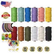 Lightweight 12 Color Macrame Cord - 5mm Twisted Rope for Creative Projects