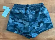 Girls OLD NAVY ACTIVE Go Dry Gray/Black Camouflage Shorts Size Large 10-12