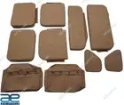 Complete Canvas Seat Cushion Set Tan Color For Willys Jeeps Ford MB GPW AEs