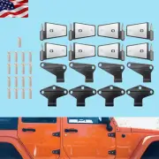 16x Body Door Hinge Set Black for Jeep Wrangler JK 2007 2008 2009 2010 2011 2012