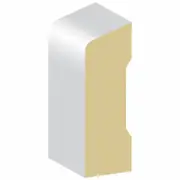 Hume 92 x 18mm 2.7m Moulding White MDF Primed Single Bevel