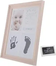 ibasenice Baby Footprint Keepsake Box Newborn Handprint Frame Baby Shower Present Baptism/christening