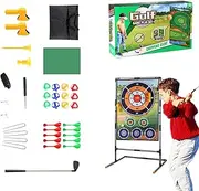 Chip and Stick Golf Game - Golf Hitting Mat, Golf Darts Chipping Game | Velvet Sticky Golf Double Sided Indoor Game Mat, Multifunctional Design Training Dart Mat Golf Practice 2 in 1 Kit for Yard Game