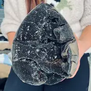 15.4LB Natural turtle back geode quartz crystal mineral specimen reiki he 7000g