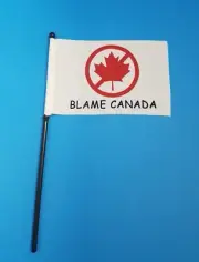 Blame Canada Miniature Flag Canadian