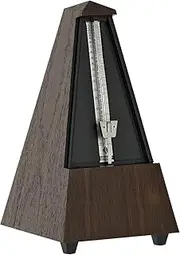 Wittner Taktell - Pyramid Metronome with Bell - Plastic Casing - Walnut Texture