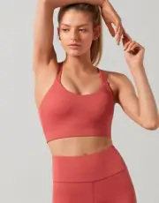 Womens New Lilybod Baseline Sports Bra Size L Canyon