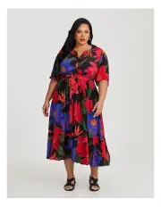 [Taking Shape] Natural Dahlia Maxi Dress in Multi