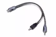 Rockford Fosgate RFIY-1 1 Female to 2 Male Y-Adapter Signal RCA Cable