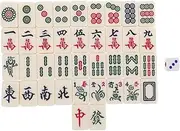 HEALSOPTHY 1set Mini Travel Mahjong Set Portable Compact Mahjong Game for Outdoor Fun Lightweight Design for for Spaces and Travel Activities