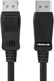 Nixeus VESA Certified DisplayPort 1.4 HBR3 Cable (6 ft) - Supports HDR Gaming Monitors, FreeSync, G-Sync, Adaptive Sync, 4K 144Hz, 8K 60Hz and up to 360Hz Ultra High Refresh Rate (NXC-6DP14)