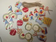 25 Bright Color School Wooden Ornaments Teacher Back to School String Crafts New
