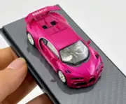 YM 1:64 Pink Chiron CRL Super Racing Sports Model Diecast Resin Car