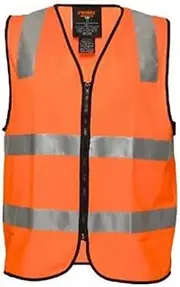 Prime Mover unisex Security Day Night Safety Vest with Tape, Orange, 5X-Large
