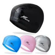 Swimming Cap Ears Protection Men Women Adult PU Swim Cap Sports Waterproof Hat