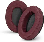Replacement Memory Foam Earpads - Suitable for Many Other Large Over The Ear Headphones - AKG, HifiMan, ATH, Philips, Fostex (Perforated Red)