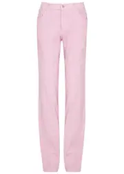 Mugler Spiral Panelled Wide-leg Jeans - Pink - 14 14