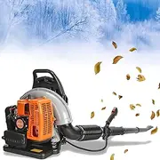 Petrol Leaf Blower, 2 Stroke 63CC Backpack Gas Powered Leaf Blower, 6800rpm Gas Powered Petrol Leaf Blower with 1.8L Fuel Tank, for Lawn Care, Road Sweeping, Leaf and Snow Clearance