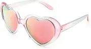 [FEISEDY] Polarized Heart Shaped Sunglasses for Women Oversized Vintage Fashion Cute Love Eyeglasses UV400 Protection B2337