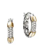 John Hardy 14K Yellow Gold & Sterling Silver Jh Essentials Extra Small Hoop Earrings