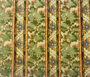 CLARENCE HOUSE VELOURS IRELANDE VERT GREEN FLORAL VELVET FABRIC 1.7 YARDS 51"W