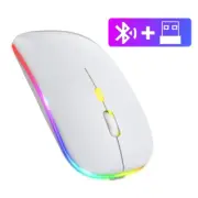 Tri-Mode RGB Gaming Mouse Dual BT/2.4G/USB Wired Mouse Rechargeable Mouse 6 Butt