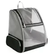 Black Foldable Pet Carrier Backpack - Breathable Mesh Travel Bag for Cats &