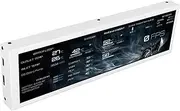 PC Sensor Panel Display, Adjustable Brightness 8.8 Inch IPS Multifunction Computer Temperature Monitor 1920x480 60Hz (White)
