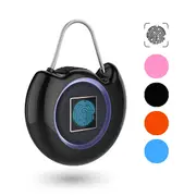 Cut-off Alarm Keyless Fingerprint Intelligent Padlock Security USB Smart Travel Lock Suitcase Cabinet 4 Colors 29 BLUE