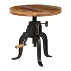 Side Table Solid Reclaimed Wood And Cast Iron