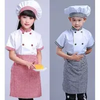 在飛比找蝦皮購物優惠-成人兒童廚師服廚師服廚師服烹飪服專業服裝廚師服圍裙銷售圍裙