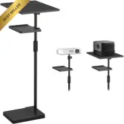 Height Adjustable Projector Stand with Storage Tray Universal Mount for Home Off