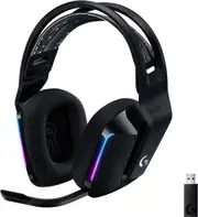 Logitech G733 Lightspeed Wireless Gaming Headset with Suspension Headband, LIGHTSYNC RGB, Blue VO!CE Mic Technology and PRO-G Audio Drivers - Black